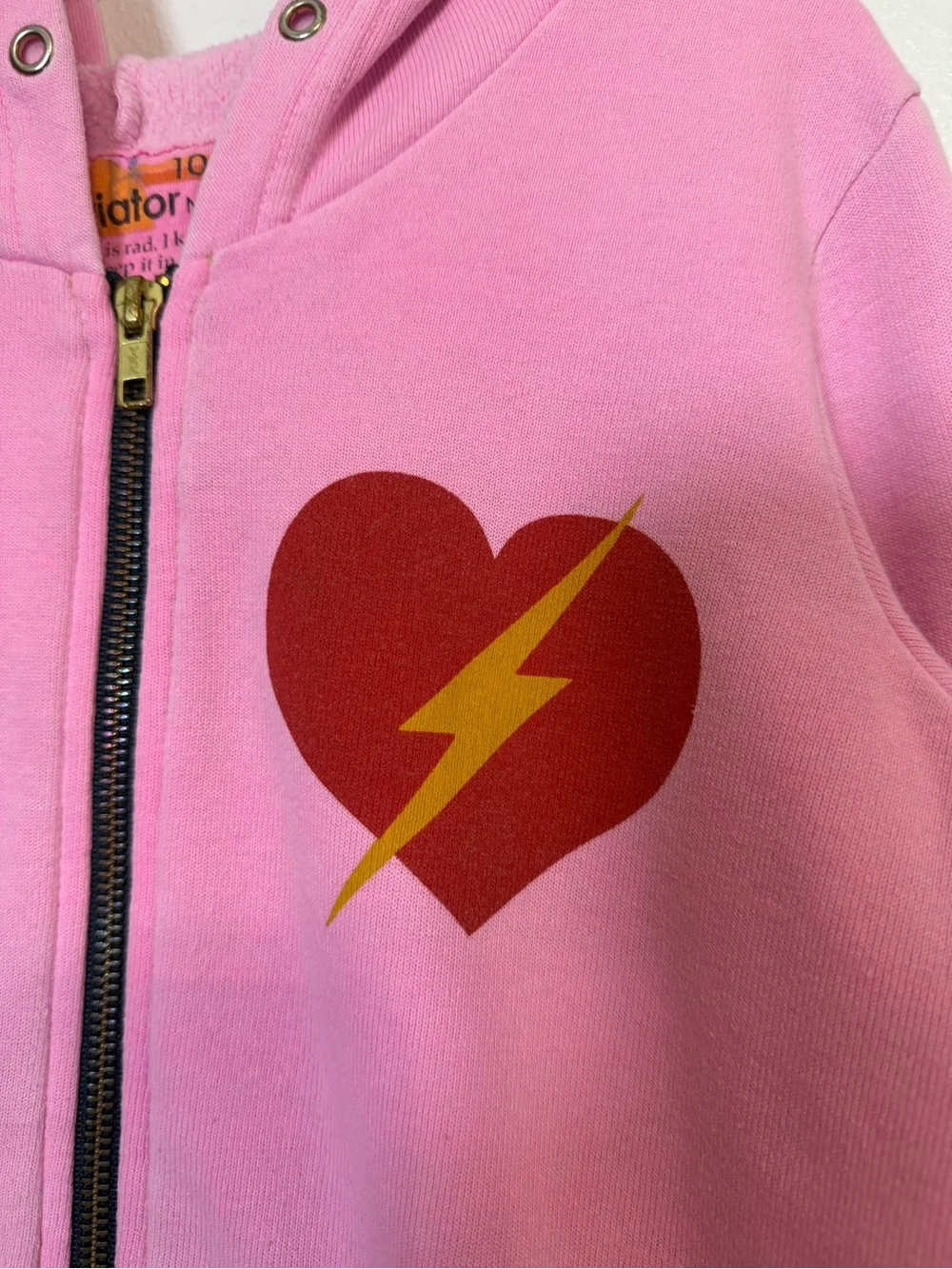 Aviator Nation Bolt Heart Zip Hoodie